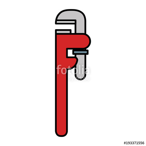 500x500 Plumbing Wrench Isolated Icon Vector Illustration Design Stock