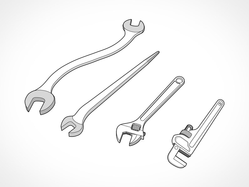 796x600 Free Download Of Wrench Set Vector Graphic