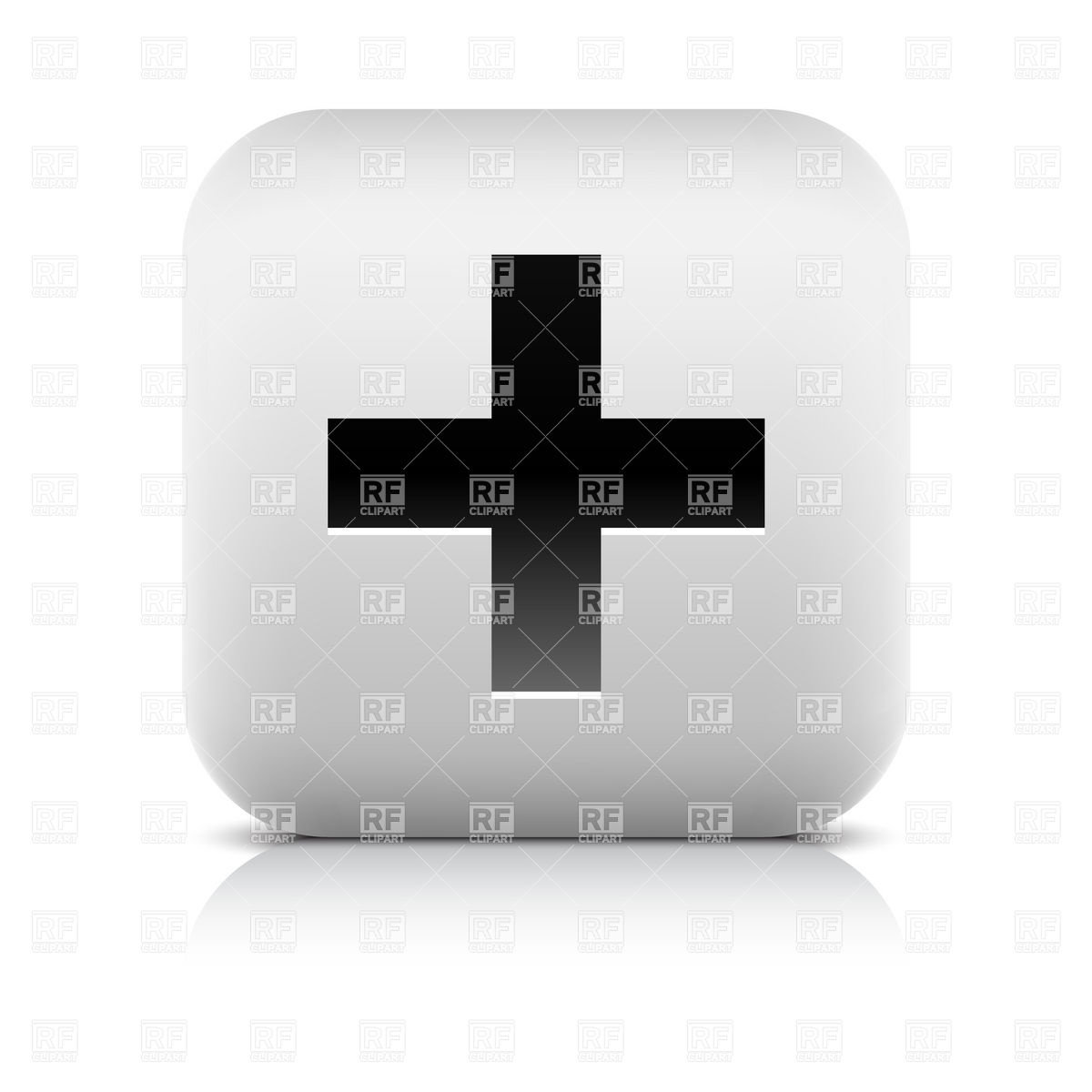 1200x1200 Push Button With Plus Sign Vector Image Vector Artwork Of Signs