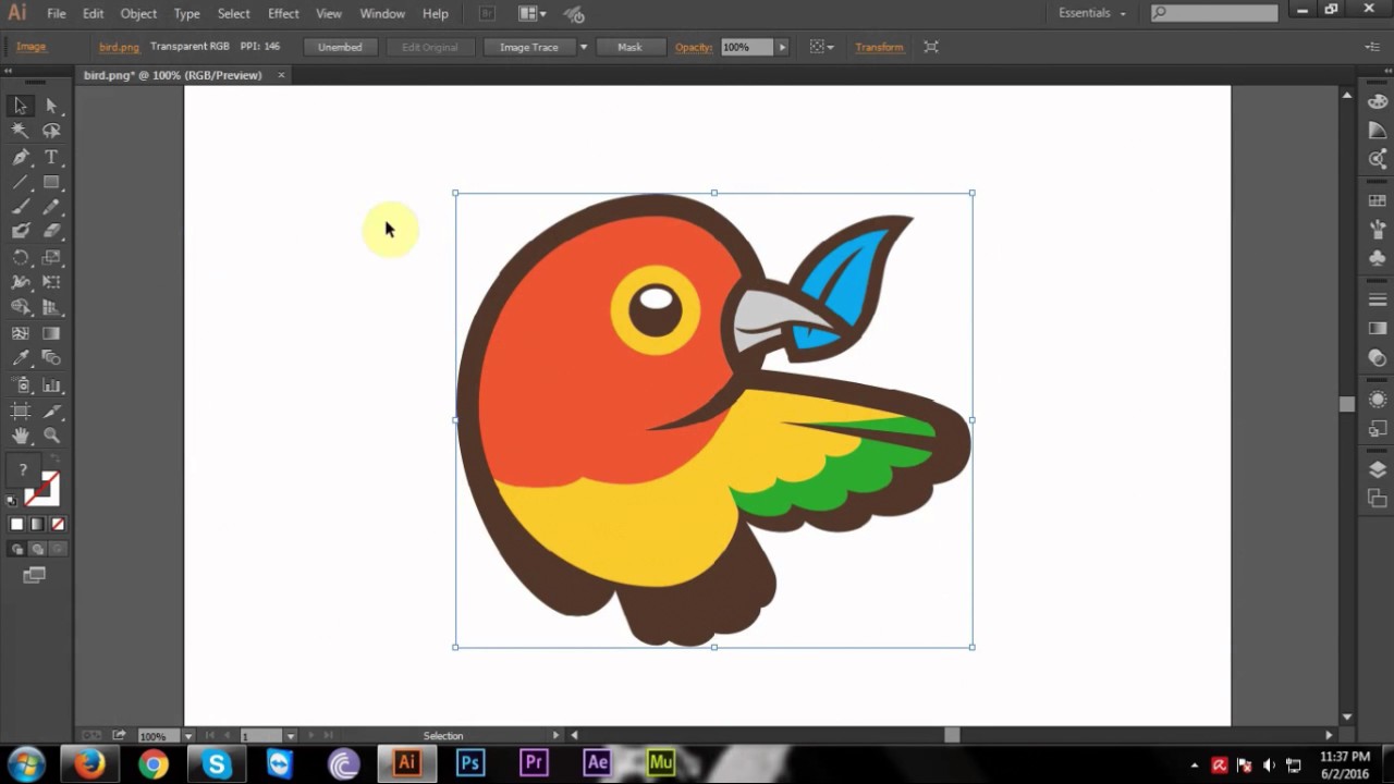 1280x720 How To Convert Jpg Or Png To Vector In Adobe Illustrator Cc