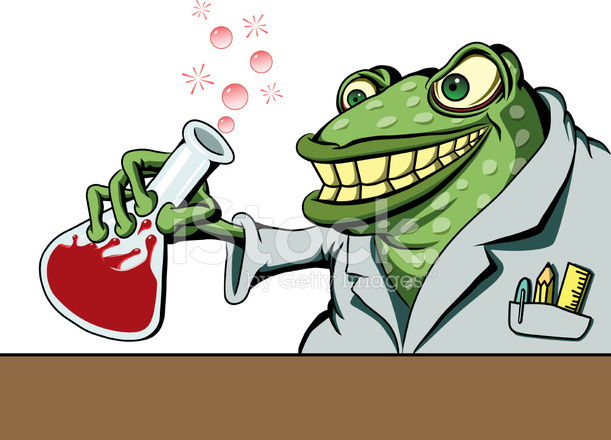 611x440 Frog Mad Scientist With Prince Potion Stock Vector