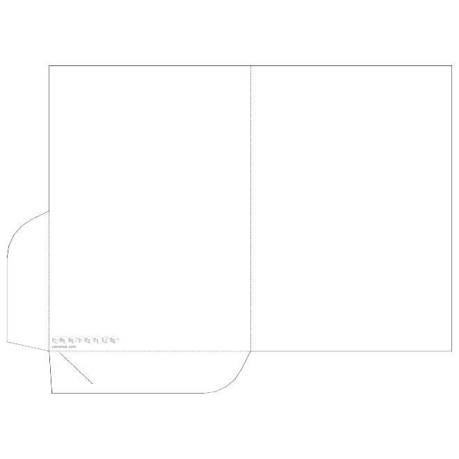 660x660 Pocket Folder Vector Template