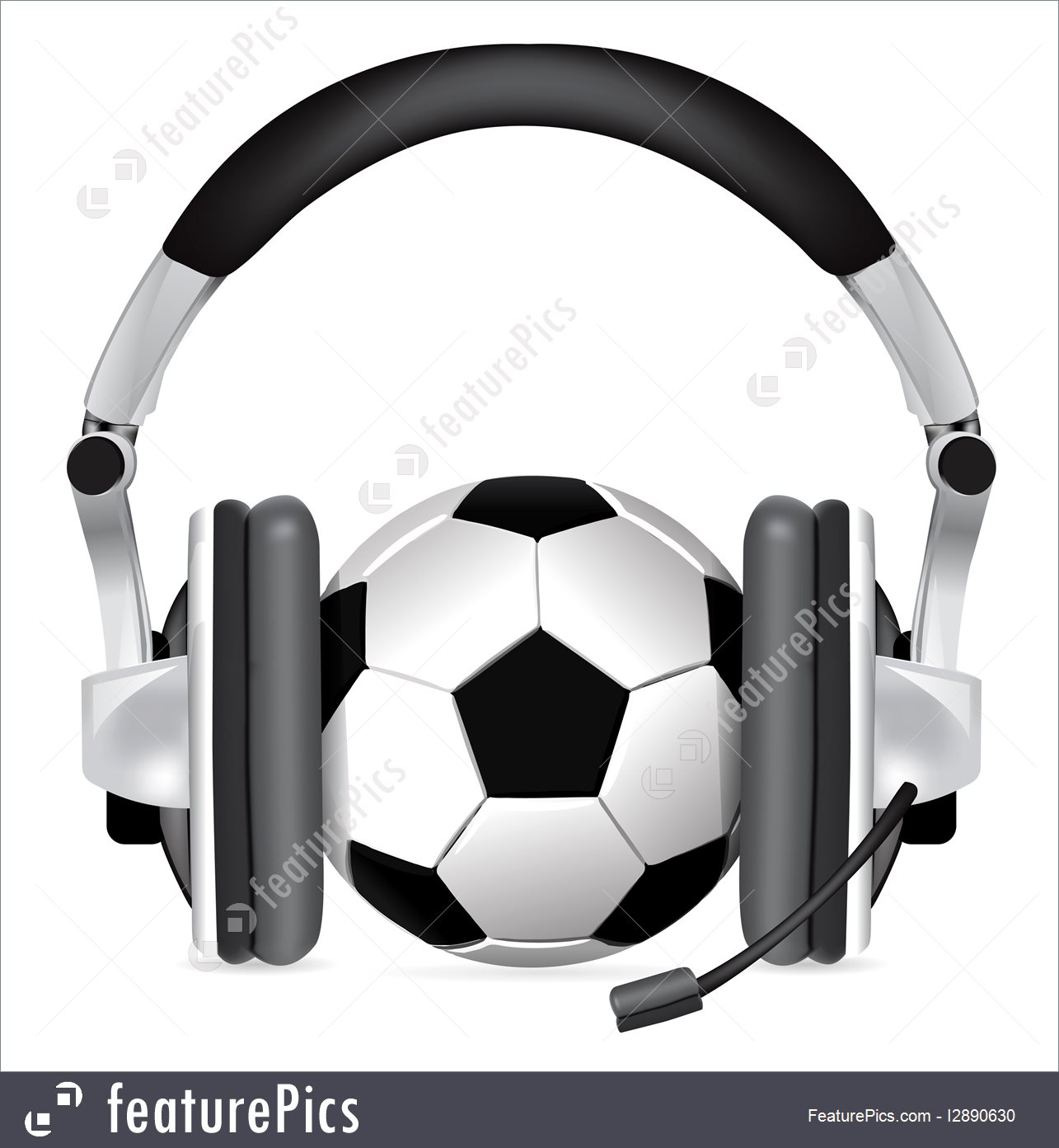 1285x1392 Football Soccer Podcast Vector