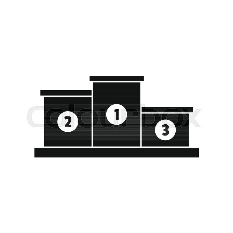 800x800 Winners Podium Icon. Black Simple Silhouette Illustration Of