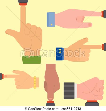 450x470 Hand Press Red Button Vector Finger Control Start Up Arm Push