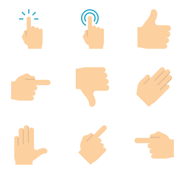 600x564 Finger Icons