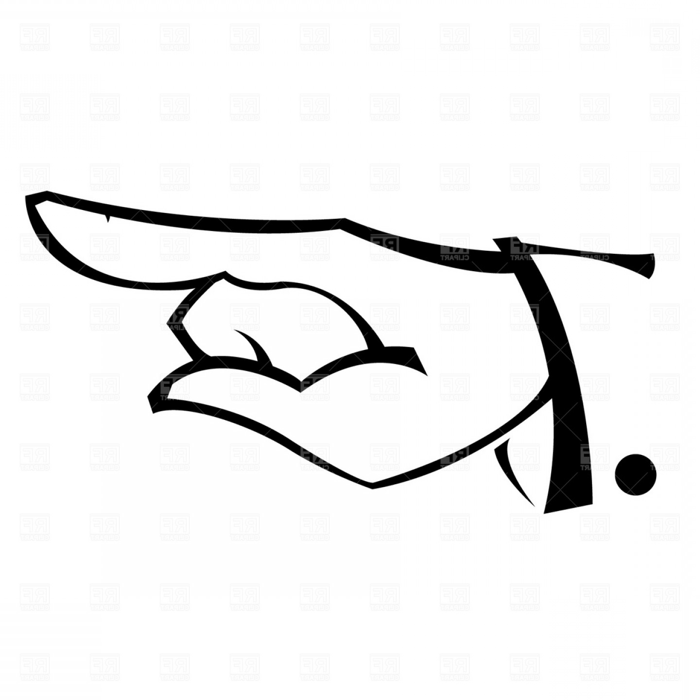 1440x1440 Hand With Pointing Finger Vector Clipart Shopatcloth