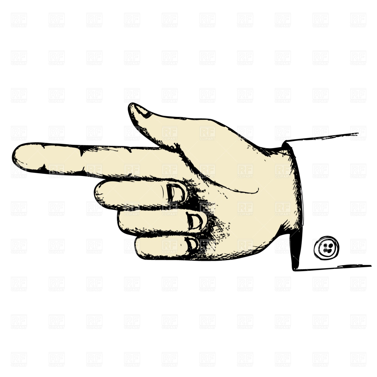 1200x1200 Hand With Pointing Finger Vector Image Vector Artwork Of People