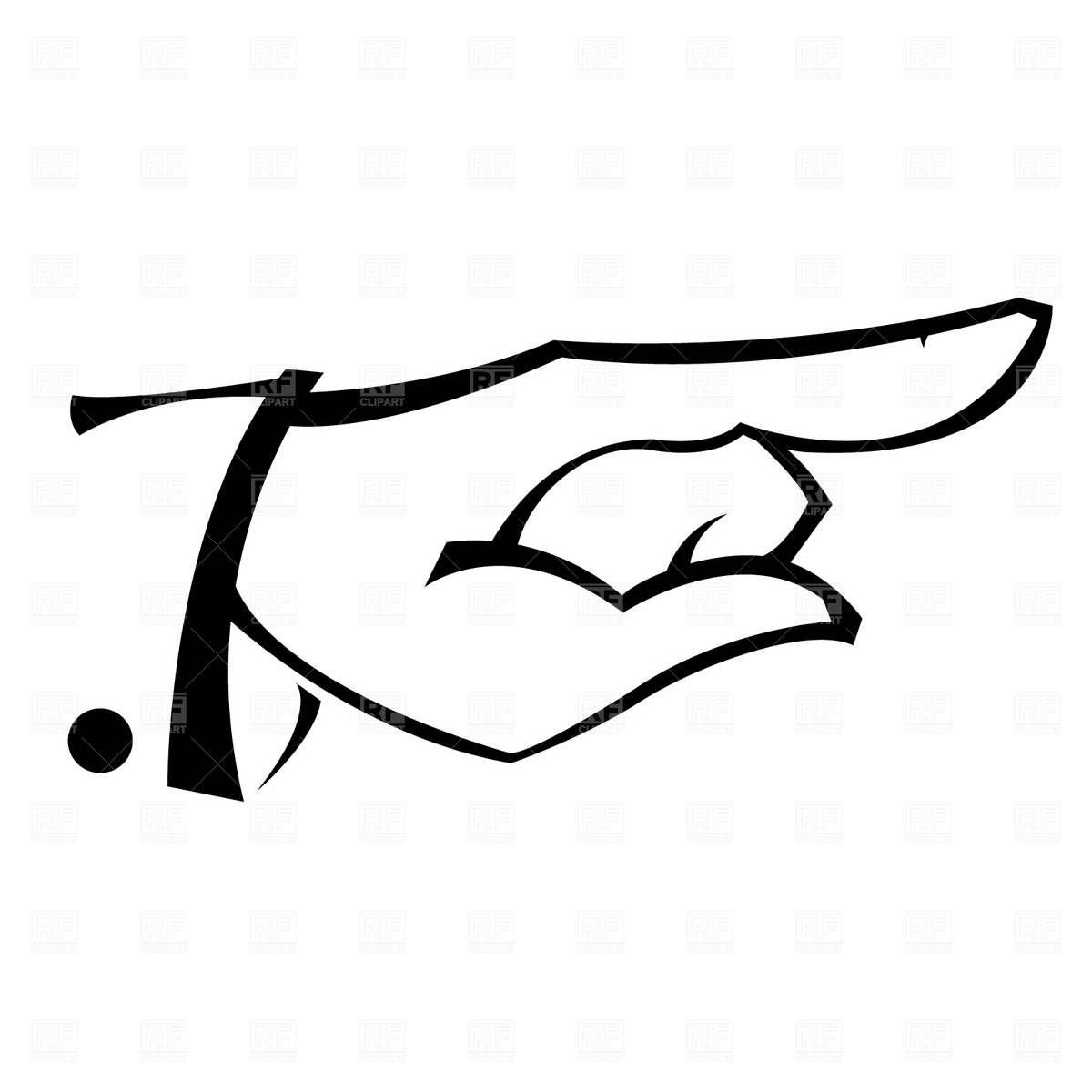 1200x1200 Hand With Pointing Finger Vector Image Vector Artwork Of Signs