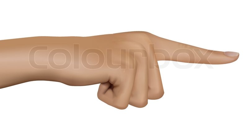 800x369 Hand With Pointing Finger. Vector. Stock Vector Colourbox