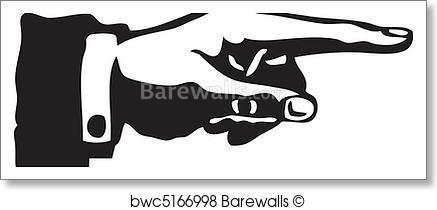 437x210 Art Print Of Retro Pointing Finger Vector Barewalls Posters
