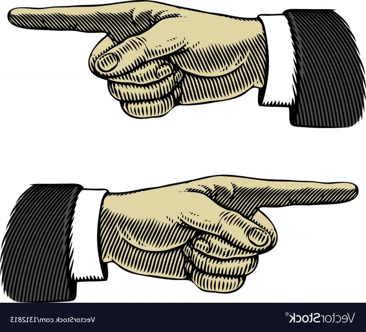 1200x1088 Hand With Pointing Finger Left And Right Vector Sohadacouri