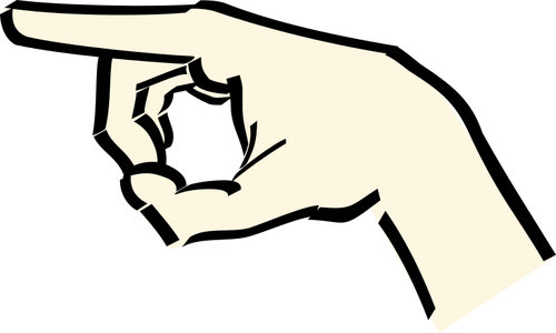 500x300 Pointing Hand Vector Image Public Domain Vectors