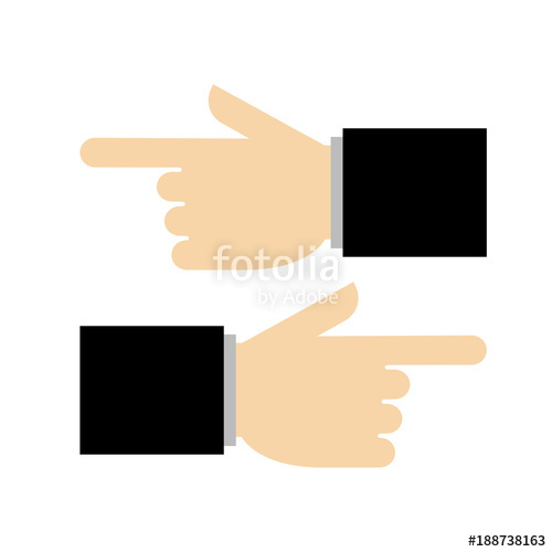 500x500 Pointing Hand. Vector Illustration Stock Image And Royalty Free