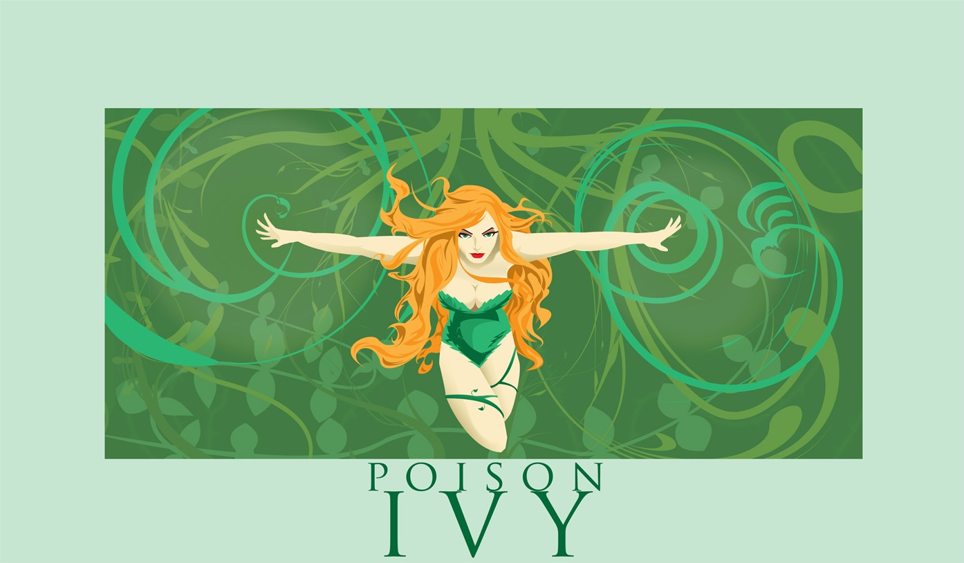 1394x814 Poison Ivy Vector [Oc] Comicbookart