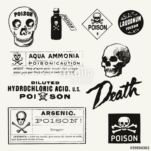 500x500 Poison Vintage Labels Stock Image And Royalty Free Vector Files