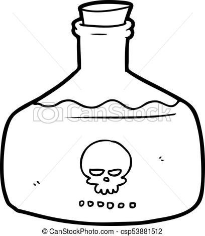 408x470 Cartoon Vial Of Assassin Poison Vector Clip Art