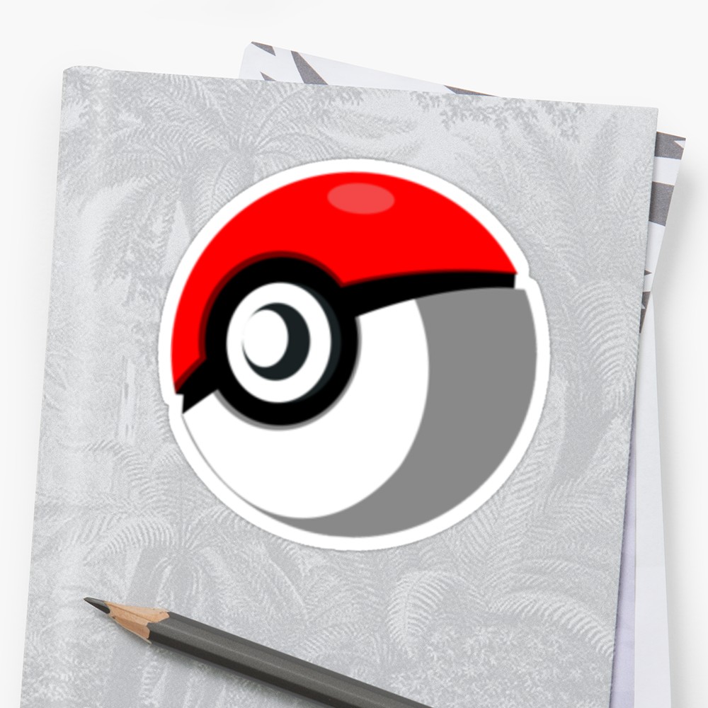 1000x1000 Pokeball Vector Stickers By Drgraverobber Redbubble