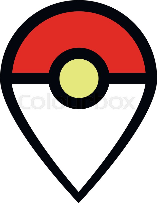 620x800 Map Pin Like Pokeball. Concept Of Gps Navigation, Retro Mark, Cute