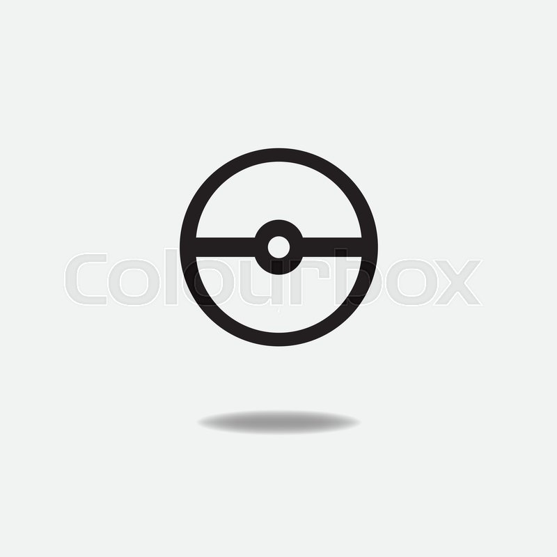 800x800 Pokemon Ball Isolated On Grey Background. Pokeball Flat