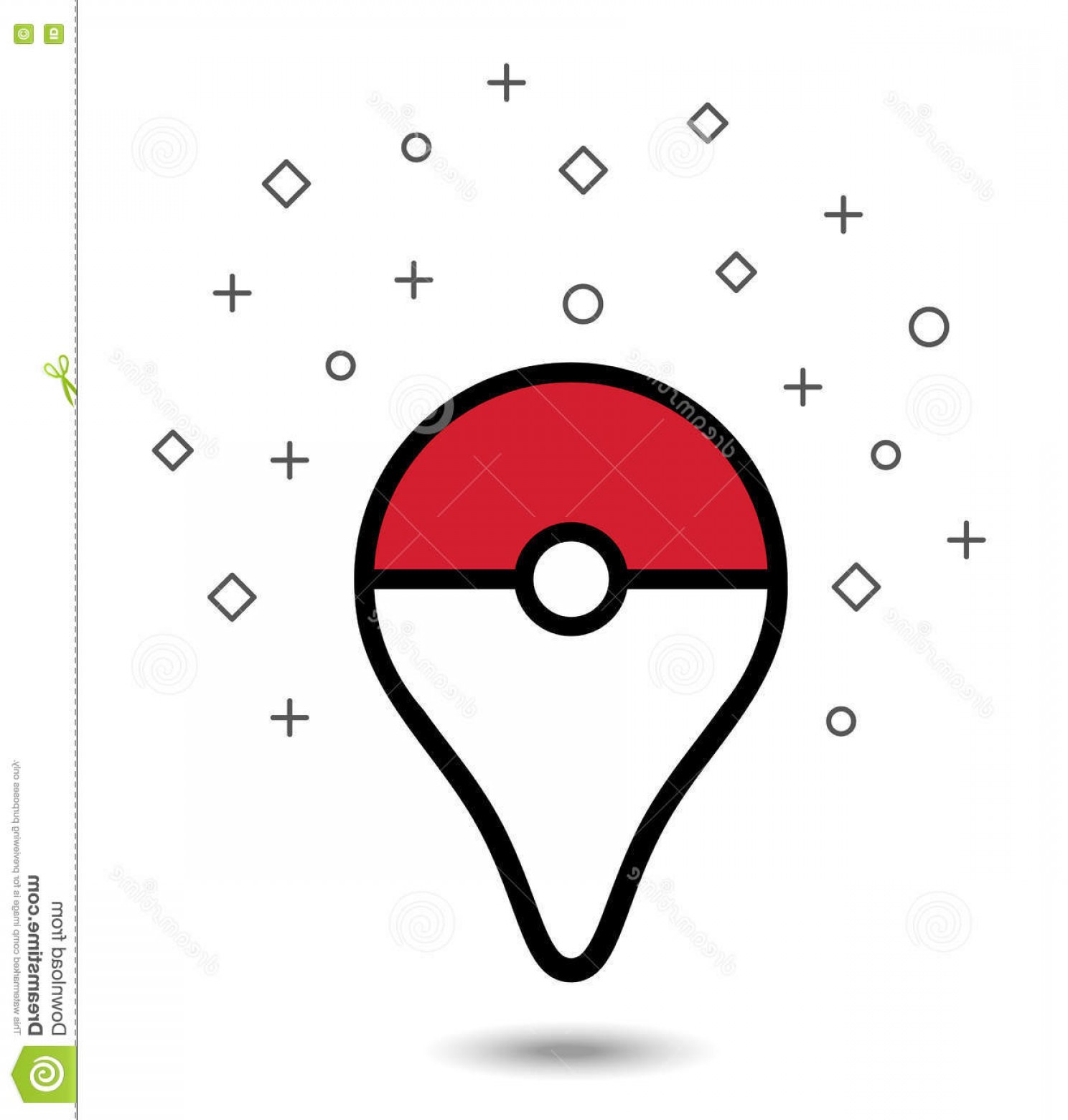 1488x1560 Editorial Stock Photo Vector Pokemon Ball Gray Vignette Background