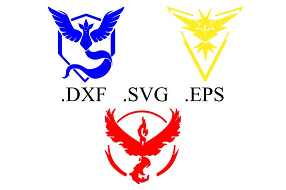 570x380 Pokemon Go Team Logo Vector Cut File Dxf Svg Eps Etsy