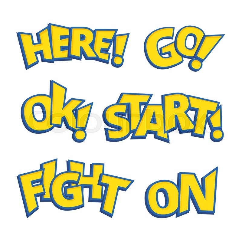 800x800 Different Phrases Written In The Style Of Pokemon Go Logo Stock