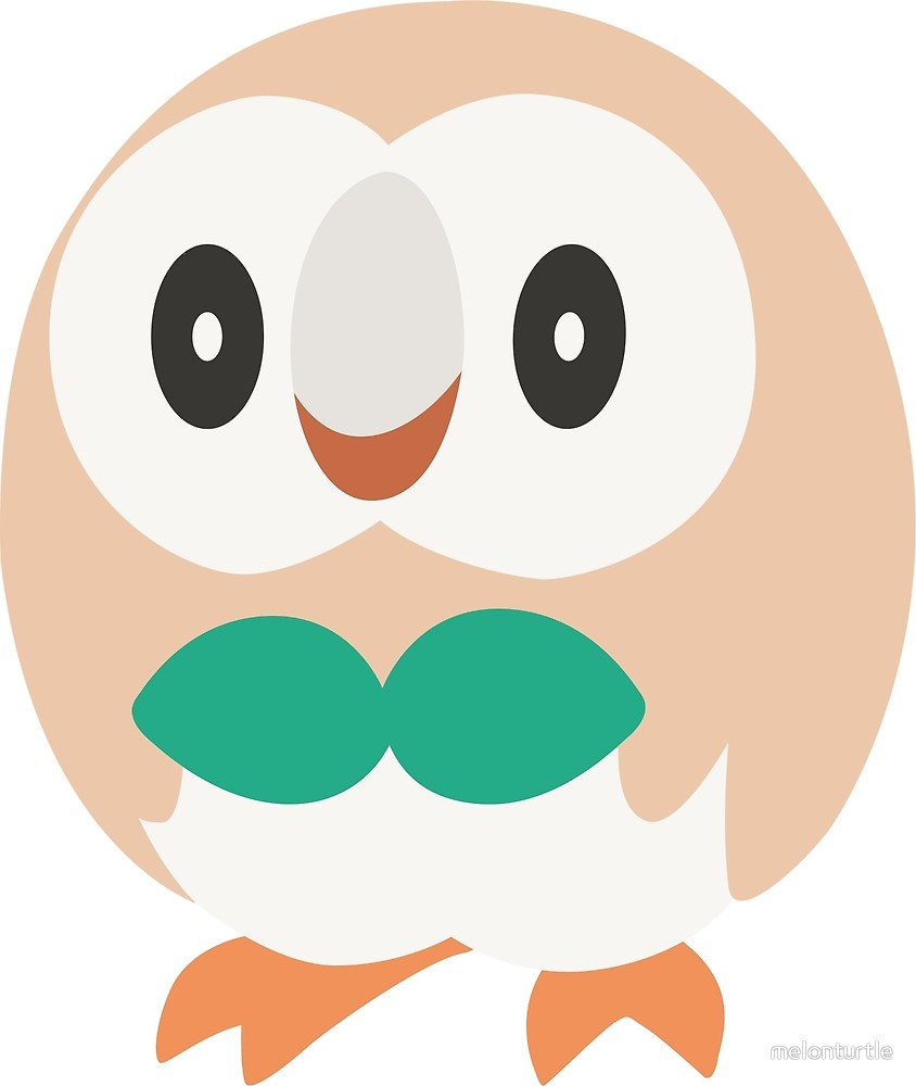 844x1000 Rowlet Vector (Pokemon) By Melonturtle Redbubble
