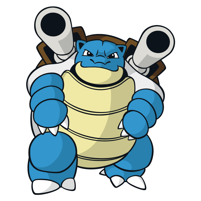 800x800 Blastoise Pokemon Character Vector Art Free Vector Silhouette