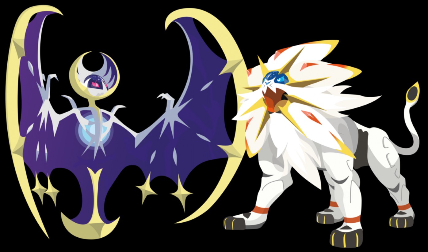 1396x824 Pokemon Sun And Moon Legendaries Vector Art Shopatcloth