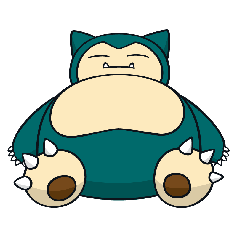 800x800 Snorlax Pokemon Character Vector Art Free Vector Silhouette