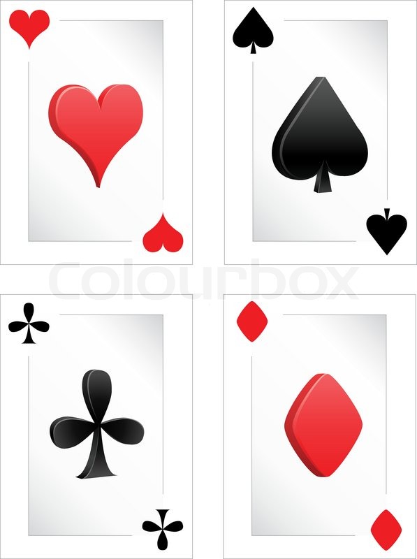 597x800 Colours For Playing Cards Poker Stock Vector Colourbox