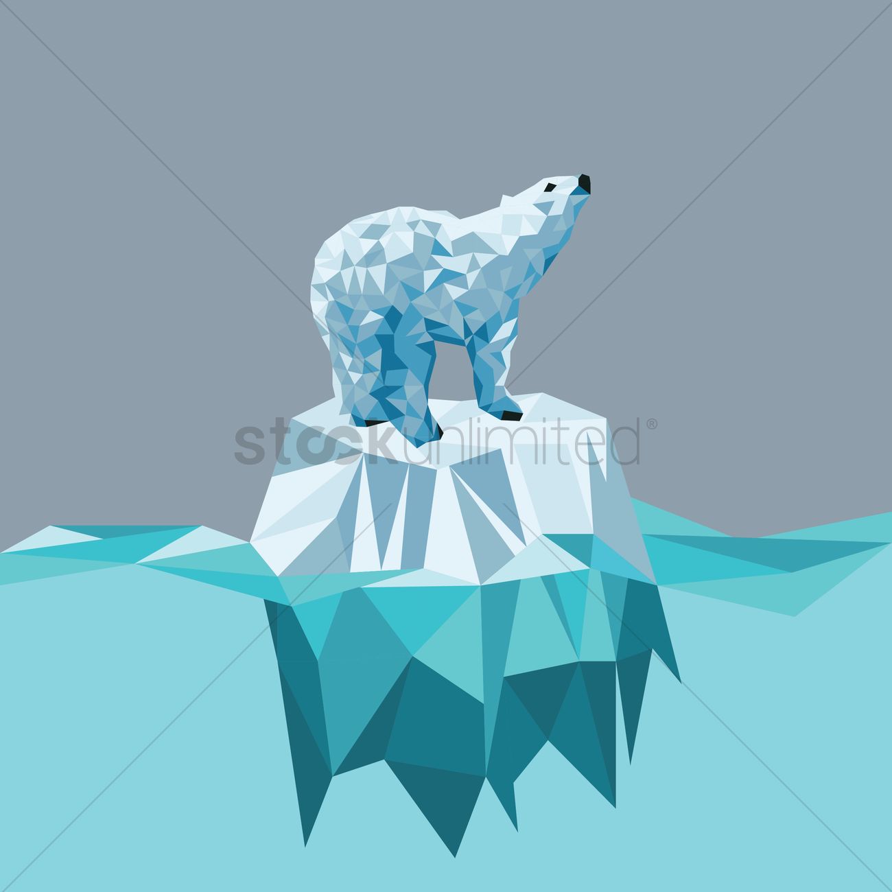 1300x1300 Polar Bear Vector Image