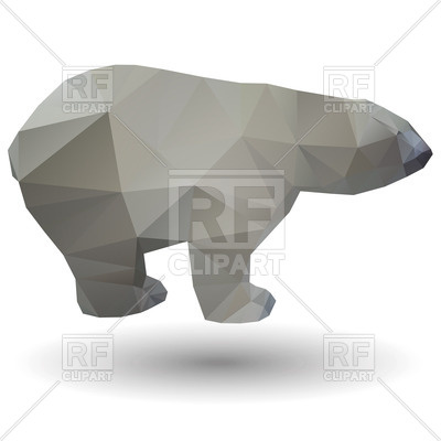 400x400 Origami Style Polar Bear Vector Image Vector Artwork Of Plants