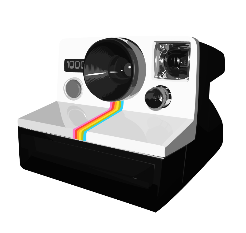 803x762 Polaroid Camera Vector By Odinwolf