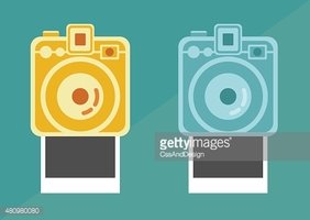 282x200 Polaroid Camera And Frame, Vintage Camera Vector, Polaroid Vector