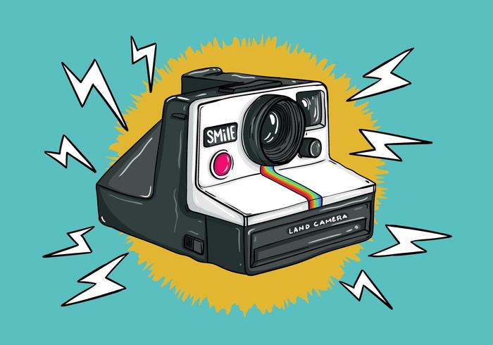 700x490 Retro Polaroid Camera Vector