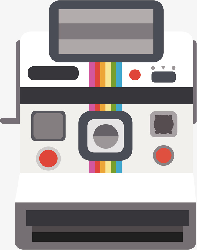 650x823 White Polaroid Camera, Vector Png, Camera, Polaroid Png And Vector