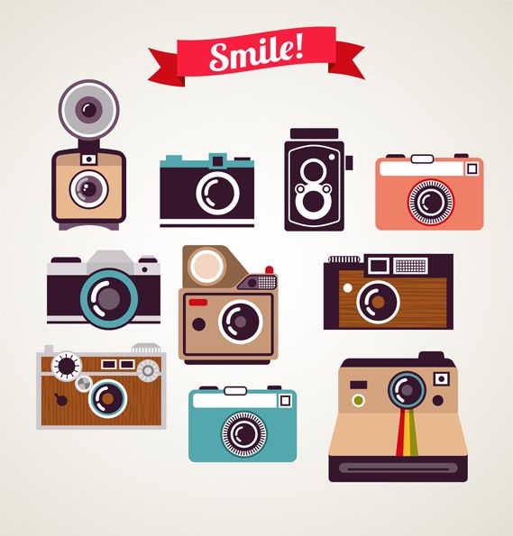 569x595 Old Vintage Polaroid Camera 2 Vector Free Download Free Stuff