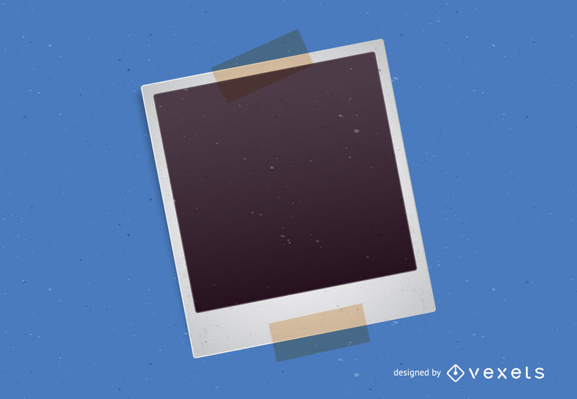 824x570 Polaroid Frame With Scotch Tape