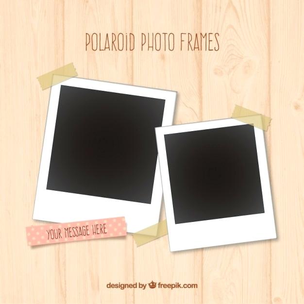 626x626 Vintage Photo Frame Vector Polaroid Template