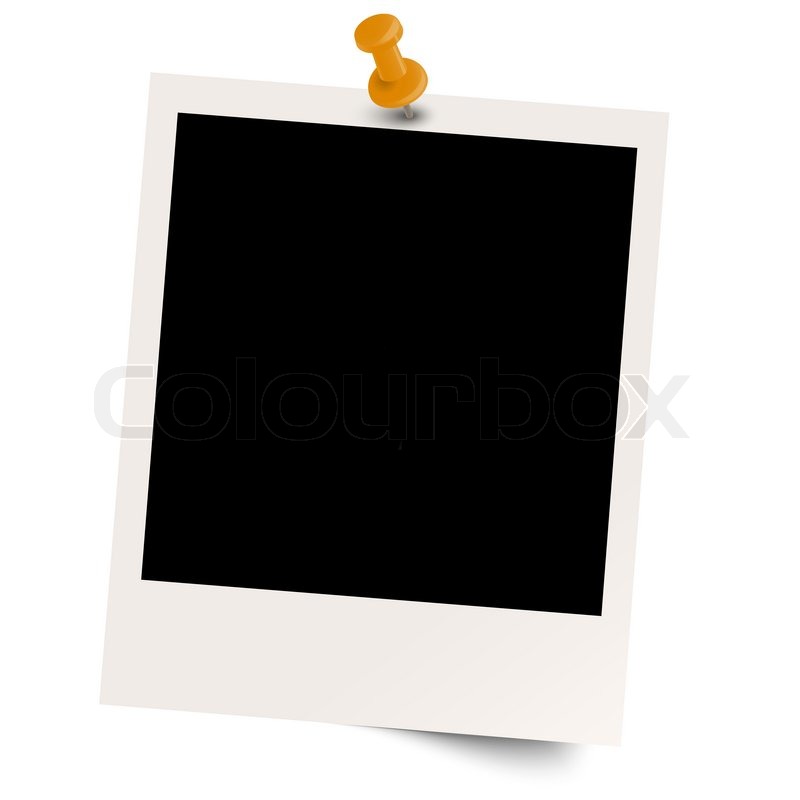 800x800 Blank Polaroid With Pin Needle Stock Vector Colourbox
