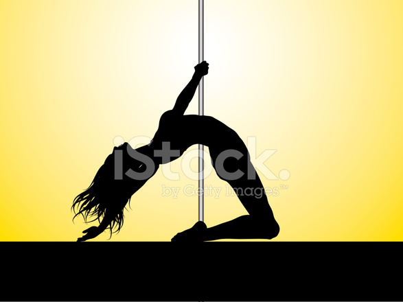 587x440 Pole Dancer Stock Vector