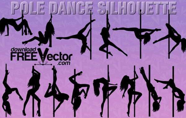 600x380 Vector Pole Dance Silhouette Vector Free Download
