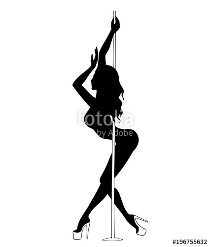 426x500 Silhouette Women Pole Dance Exotic Stock Image And Royalty Free