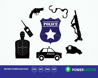 340x270 Police Badge Vector Etsy