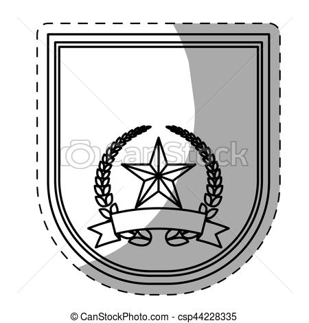 450x470 Figure Police Badge Icon Image, Vector Illustration.