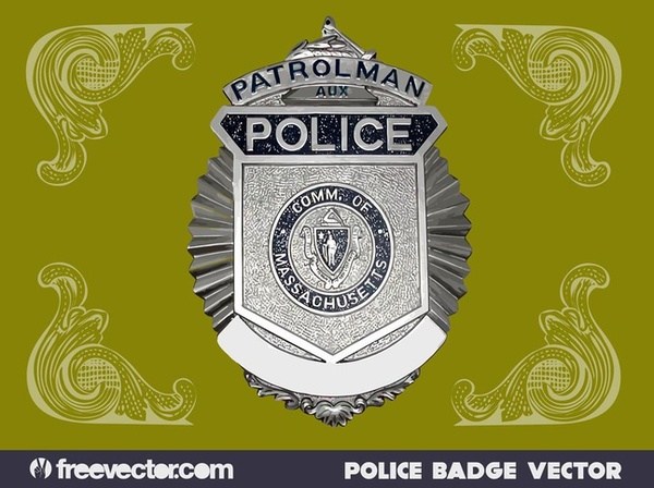600x448 Police Badge Free Vector 123freevectors