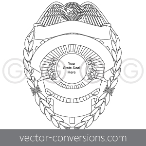 300x300 Police Line Flag Clipart Vector