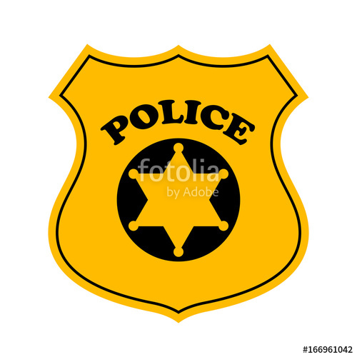 500x500 Police Officer Badge Vector Icon Stock Image And Royalty Free